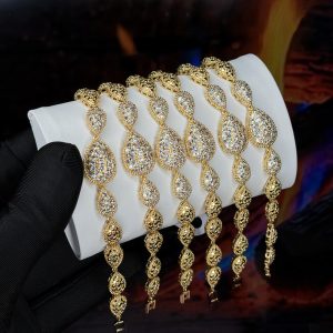 Rq gold pear bracelet