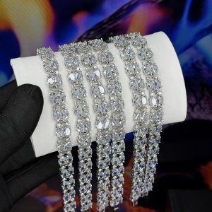 Rq silver double stoned bracelet