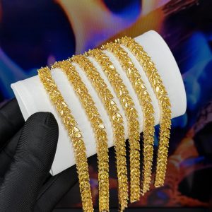 Rq gold yellow leafy bracelet