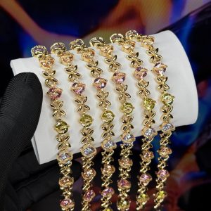 Rq gold multi colored bracelet