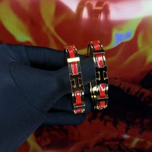 Red Hermes steel bracelet