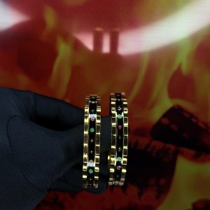 Steel lv colored bracelet