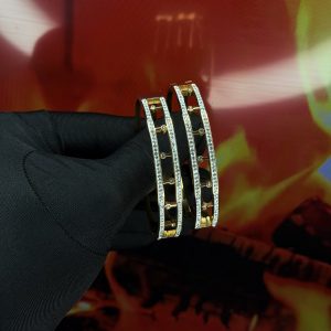 Steel stoned bracelet