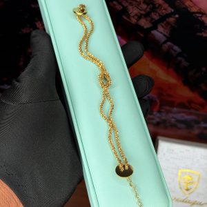 Knot double gold bracelet