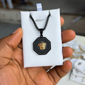 Versace black necklace