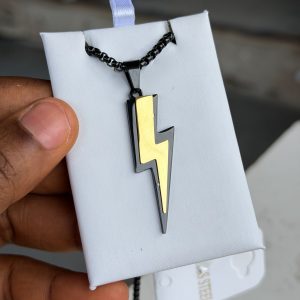 Thunder black gold necklace