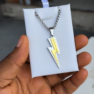 Thunder silver gold necklace