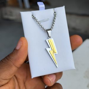 Thunder silver gold necklace