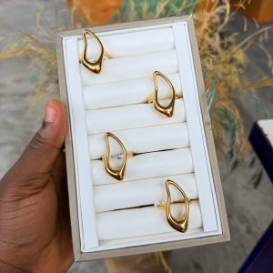 Map Steel gold  ring size 9