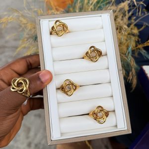 Rose Steel gold ring size 10