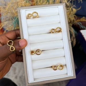 Infinity Steel gold  ring size 8