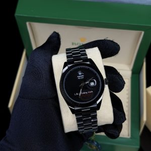 Black Rolix plain watch