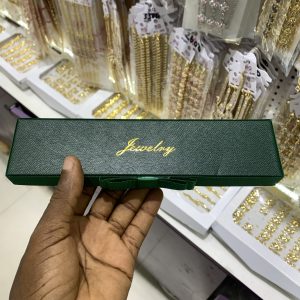 Long green bracelet box