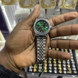 Rolex oyster silver/dark green face