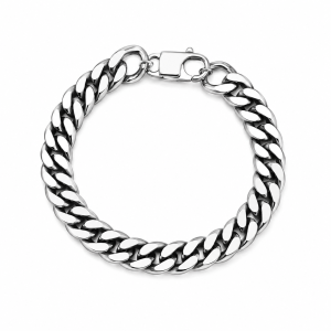 Silver medium Cuban bracelet
