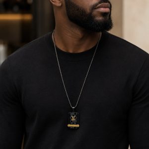 Black Louis Vuitton necklace