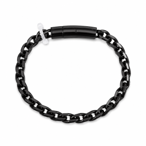Black steel male bracelet 007