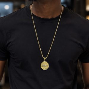 Steel male necklace 004