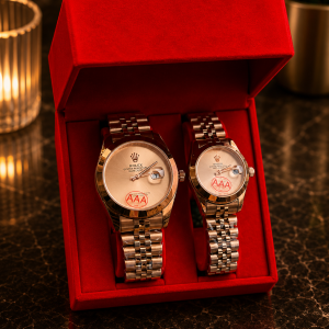 Rose gold Rolex couples combo comes boxed  001
