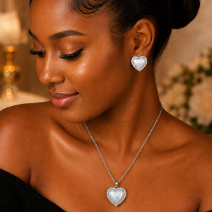 Steel necklace and earring set 034