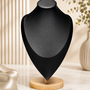 Black leather neck   mannequin