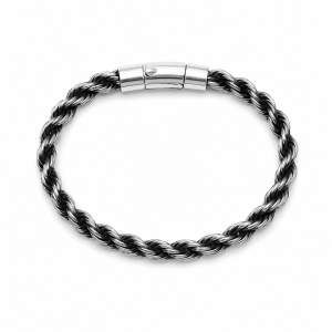 Silver twisted bracelet