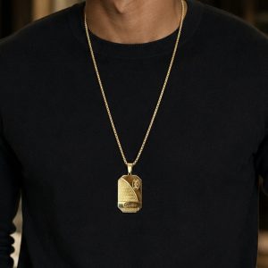 Steel male necklace 006