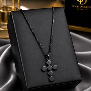 Black velour necklace 73788