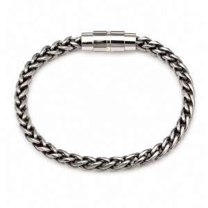 Silver steel male bracelet 006