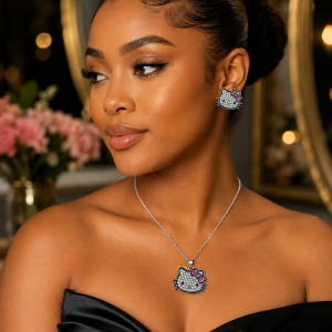 Steel necklace earring  set 009