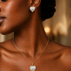 Steel necklace earring set 030