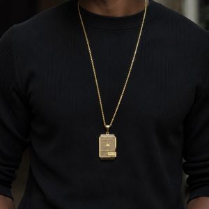 Steel male necklace 002