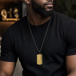Goldblack Rolex male necklace