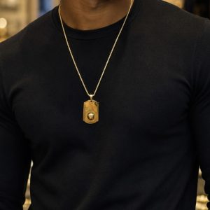 Steel male necklace 001