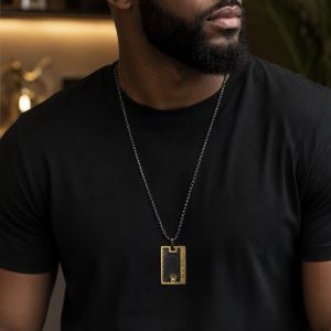 Rolex black gold necklace