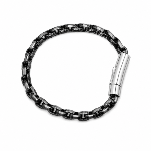 Silver steel interlock bracelet