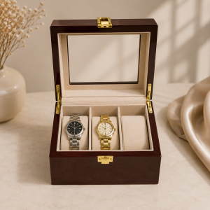 Wine Formica 3 slots Watch organizer