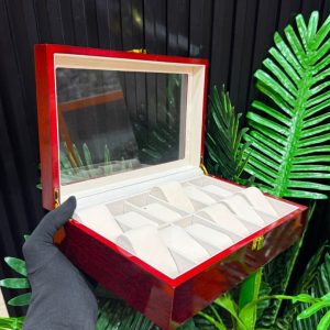 Wine Formica 12 slots Watch organizer