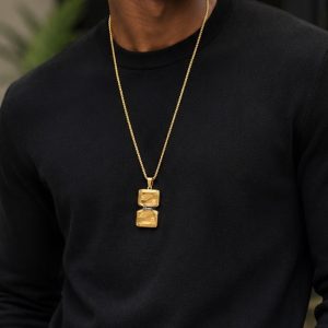 Steel male necklace 008