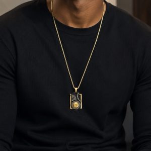 Steel male necklace 003