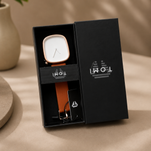 Tomi brown strap rose gold white face 036