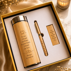 Engraved wooden king set