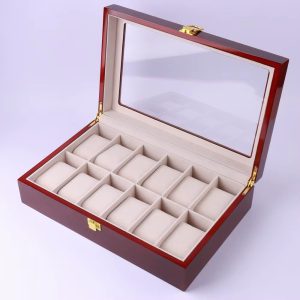 Wine Formica 12 slots Watch organizer