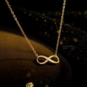 Steel infinity necklace