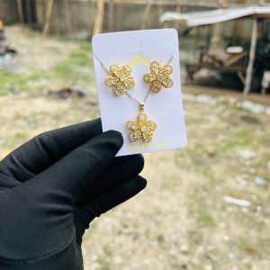 Steel Necklace earring set 003