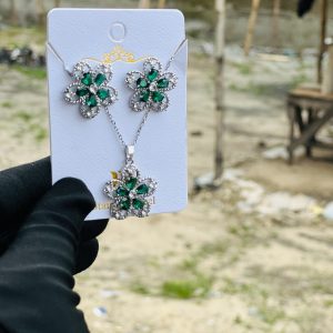 Steel necklace earring set 016