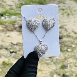 Steel necklace and earring set 021