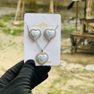 Steel necklace and earring set 034