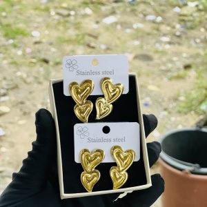 Double love earrings
