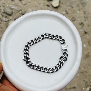 Silver small Cuban bracelet